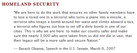 Obama's Homeland Security Agenda @ criminaljusticeonlineblog.com Obama's Homeland Security Agenda @ criminaljusticeonlineblog.com