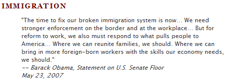 U.S. Immigration Policy During Obama's Candidature - Very Important to Law Enforcement U.S. Immigration Policy During Obama's Candidature - Very Important to Law Enforcement