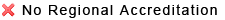 NOT a Regionally Accredited Criminal Justice Online School and-or Program - AVOID